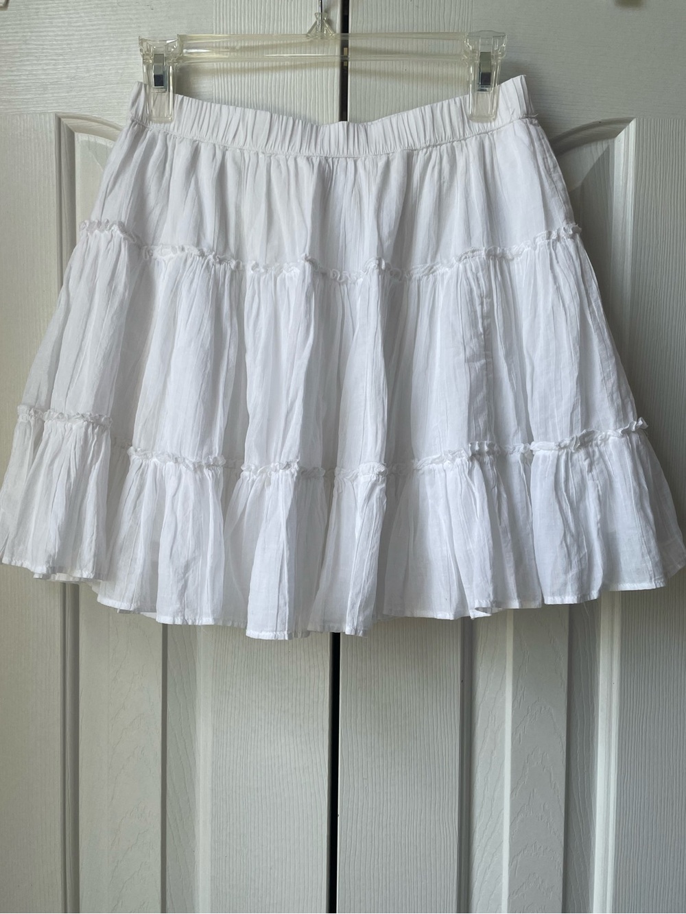 American Eagle Outfitters White Tiered Mini Skirt